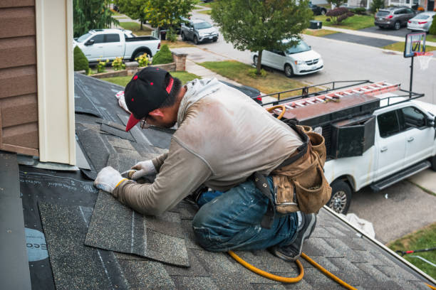 Professional Storm Damage Roof Repair technician working in Rocky Hill, CT